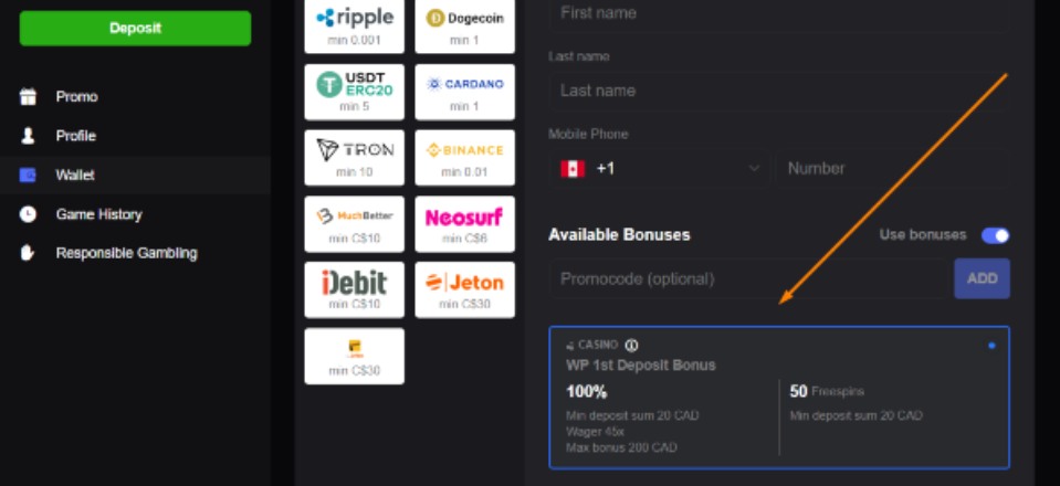Make Deposit